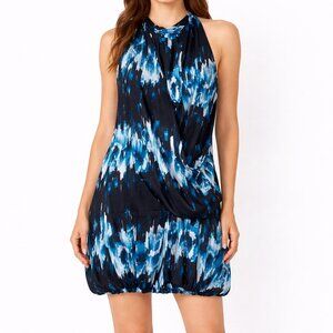 Derek Lam for Design Nation Ikat Bubble Dress Blue Black Size S